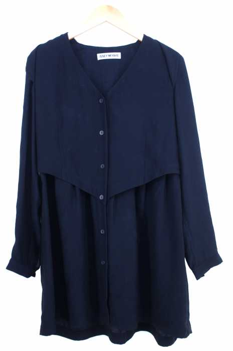 ISSEY MIYAKE（イッセイミヤケ） ノーカラーシャツチュニック レディース トップス