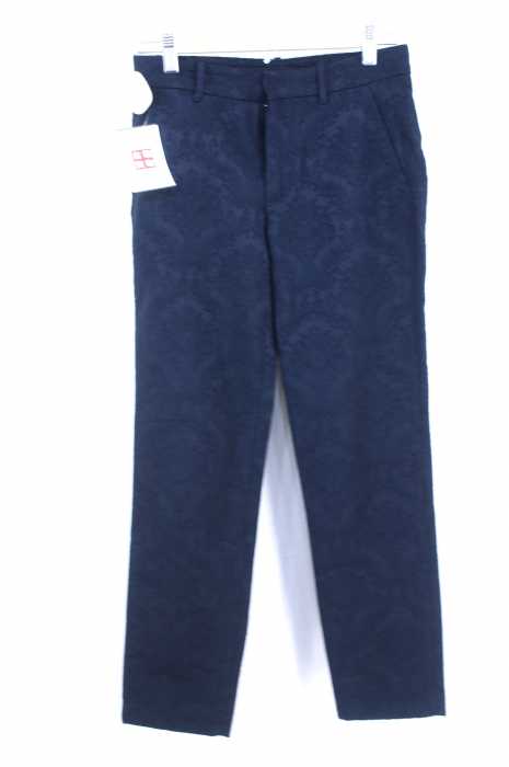 ZARA WOMAN (ザラ ウーマン) 花柄 ジャガードノータックスラックス レディース パンツ