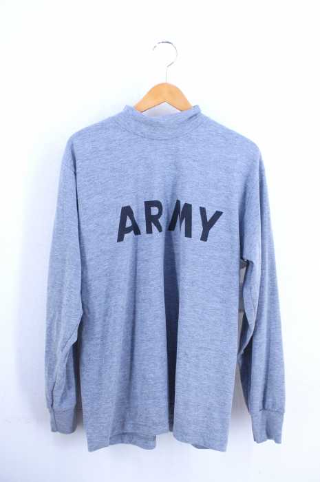 U.S.ARMY（ユーエスアーミー） ARMYプリント モックネックロングスリーブTシャツ メンズ トップス