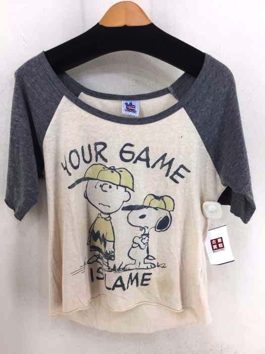JUNKFOOD(ジャンクフード) ラグランスリーブ キャラクタープリントTシャツ レディース トップス