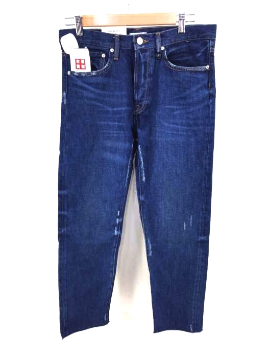 ZARA（ザラ） THE BOYFIT カットオフ加工ボタンフライデニムパンツ レディース パンツ