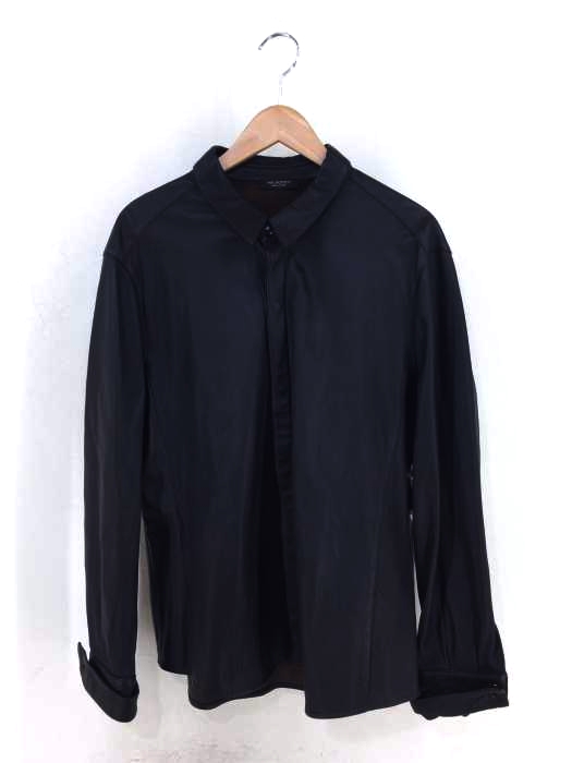 NEIL BARRETT(ニールバレット) レザー スナップボタンシャツ メンズ トップス