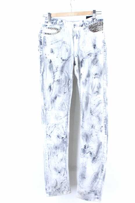 Z.VARGAS 　 （） スタッズ加工ケミカルウォッシュブラックデニムパンツ メンズ パンツ
