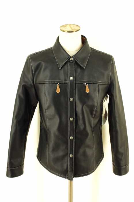 BURBERRY BLUE LABEL （バーバリーブルーレーベル） フェイクレザーウエスタンシャツ レディース アウター