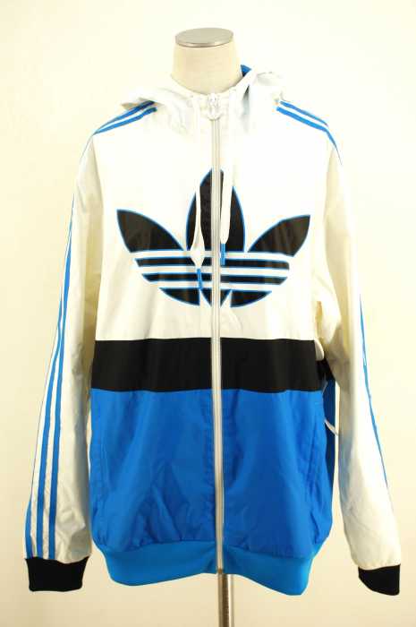adidas （アディダス） 3 stripes　ナイロンジップジャケット レディース アウター