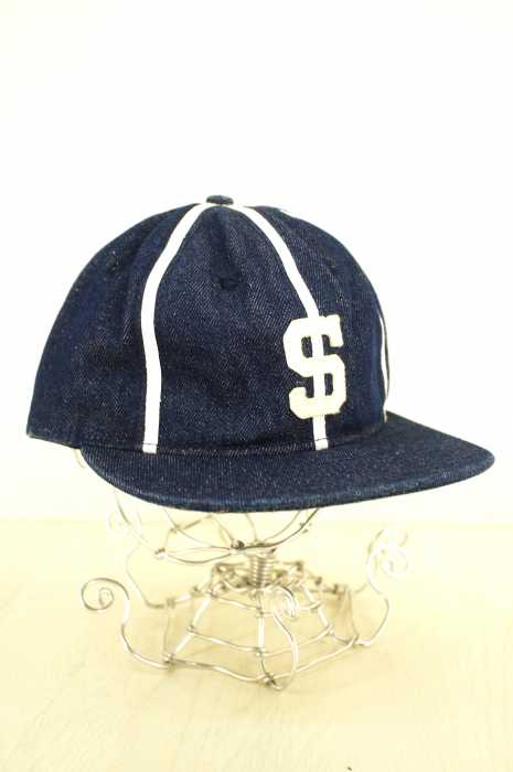 Ebbets Field Flannels （エベッツフィールドフランネルズ） インディゴパイピング6パネルBBキャップ メンズ 帽子