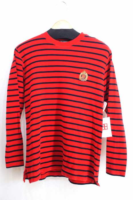 Polo by RALPH LAUREN （ポロバイラルフローレン） ボーダー柄エンブレム刺繍カットソー レディース トップス