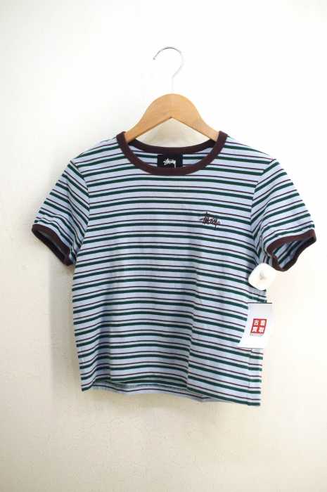STUSSY （ステューシー） 胸刺繍ボーダーTシャツ レディース トップス