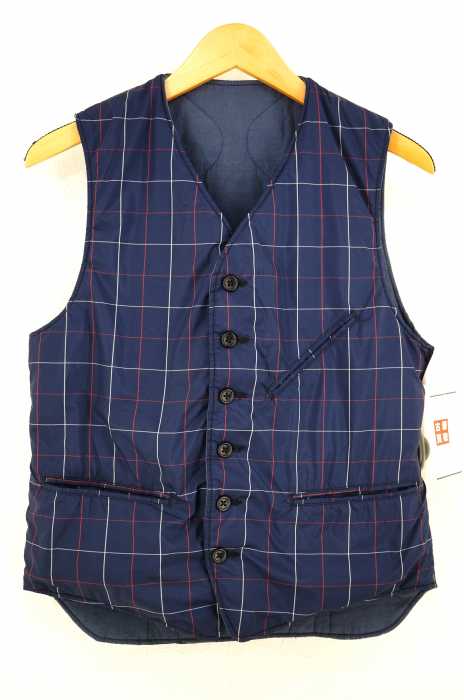 Engineered Garments (エンジニアードガーメンツ) 15AW REVERSIBLE VEST WINDOWPANE TAFFETA メンズ トップス