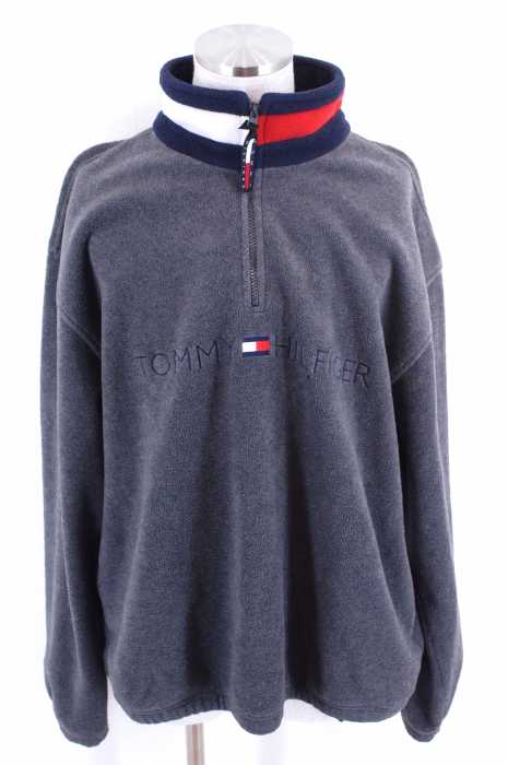 TOMMY HILFIGER （トミーヒルフィガー） フロントロゴハーフZIPフリーストップス メンズ トップス
