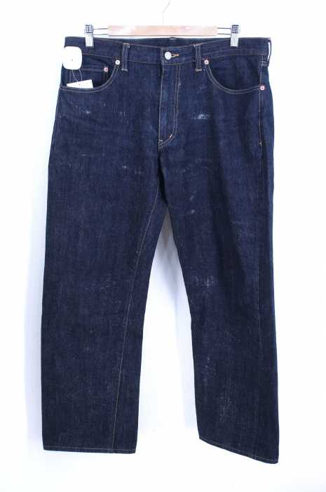 COMME des GARCONS HOMME （コムデギャルソンオム） AD2002 02AW 銀刷り加工 ワイドデニム メンズ パンツ