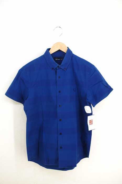 FRED PERRY （フレッドペリー） ボーダーB.Dシャツ ブルー メンズ トップス