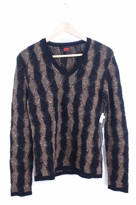 Jean Paul GAULTIER（ジャンポールゴルチエ） Vネック総柄ニット レディース トップス