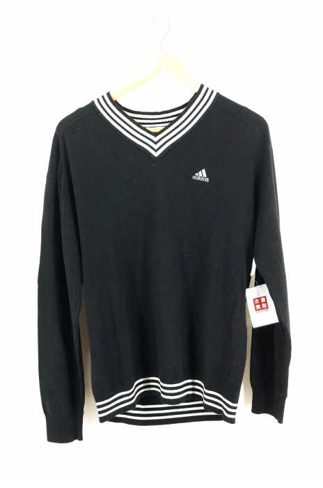 adidas （アディダス） コットン　Vネックニット レディース トップス