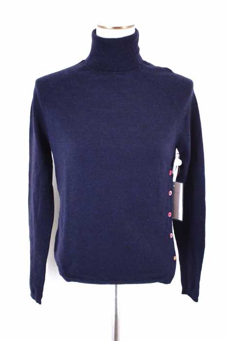 Paul Smith BLACK （ポールスミスブラック） サイドボタンウールハイネックニットトップス レディース トップス