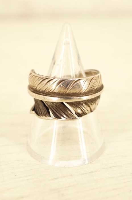 USED （ブランド不明） リーフモチーフ シルバーリング メンズ アクセサリー
