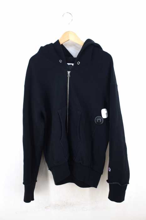 Champion × monkey time（チャンピオン モンキータイム） 70S 復刻青単タグ カットオフジップアップパーカー メンズ トップス