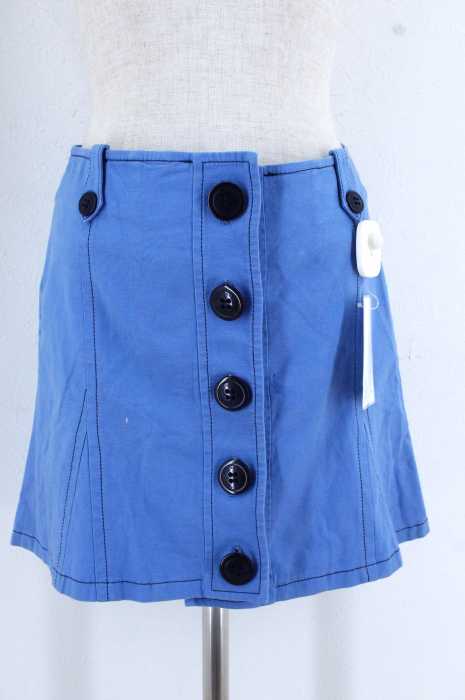 BURBERRY BLUE LABEL (バーバリーブルーレーベル) センターボタンミニスカート レディース スカート
