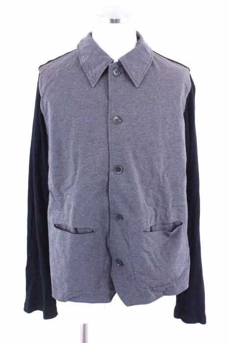 Yohji Yamamoto POUR HOMME （ヨウジヤマモトプールオム） 袖切替コットンジャージージャケット メンズ アウター