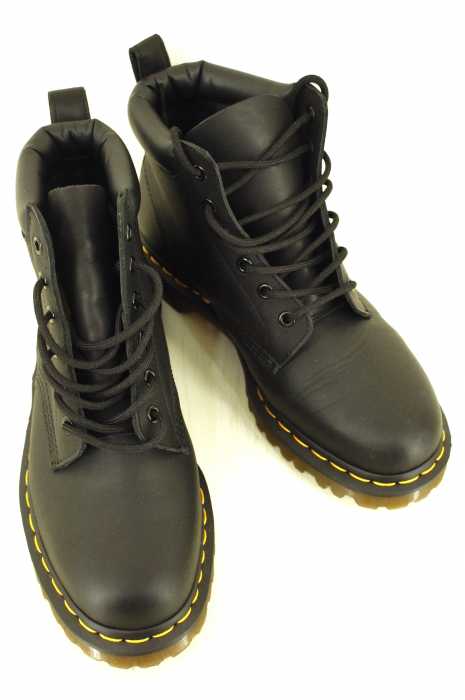 Dr.Martens （ドクターマーチン） 6ホールレザーブーツ　 6EYE BOOT BLACK GREASY メンズ シューズ