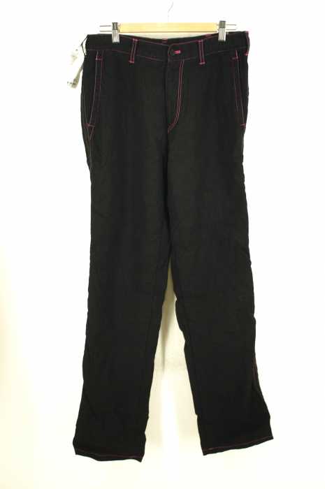 コムデギャルソンオム　コットンリネン　トラウザーズ　スラックス　ネイビー コムデギャルソンオム コットンリネン トラウザーズ スラックス