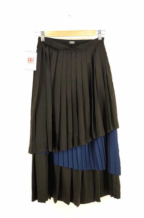 Pameo Pose （パメオポーズ） Satin Mix Pleats Skirt レディース スカート