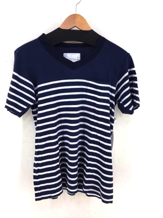 Sacai（サカイ） VネックボーダーTEE メンズ トップス