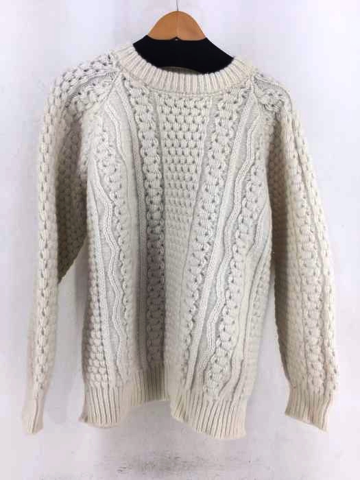 Clady Knit（フルギ） ケーブル編み クルーネックアランニット メンズ トップス