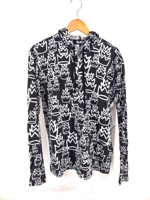 BLACK COMME des GARCONS（ブラックコムデギャルソン） AD2012 総柄ジップアップパーカー レディース トップス