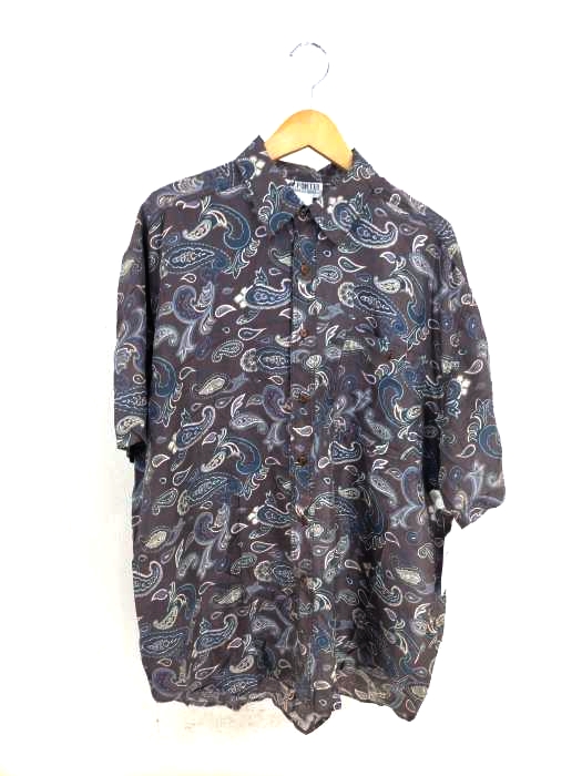 USED古着（ユーズドフルギ） FORTEI シルクペイズリー柄半袖シャツ メンズ トップス