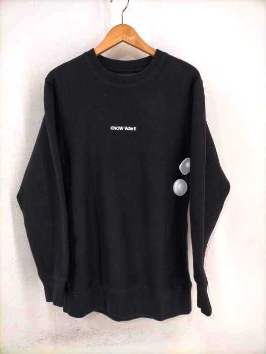 KNOW WAVE（ノーウェーブ） ロゴ刺繍 クルーネックスウェット メンズ トップス