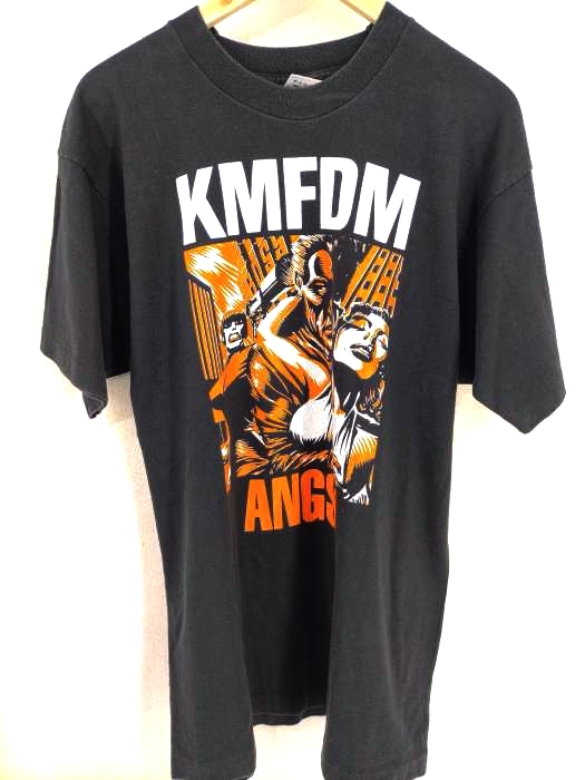 ミュージシャン KMFDM 1994 ANGST fruits of the room XL FRUIT OF THE LOOM（フルーツオブザルーム） KMFDM 1994 バンドTシャツ
