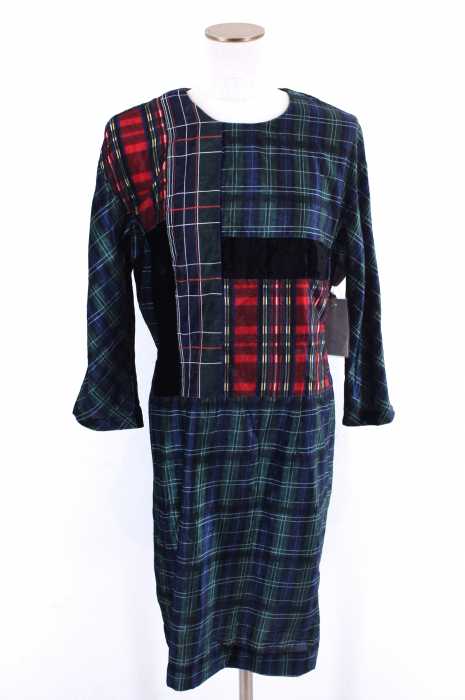 robe de chambre COMME des GARCONS（ローブドシャンブルコムデギャルソン） AD1999　パッチワークベロアワンピース レディース ワンピース
