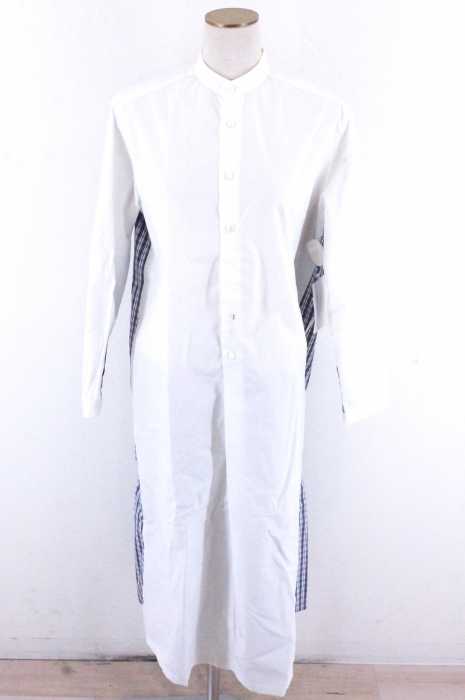 I am I BOYGAL (アイアムボイガル) 16SS 切替ノーカラーハーフボタンシャツワンピース レディース トップス
