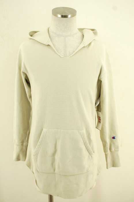 MONKEY TIME × Chanmpion （モンキータイム× チャンピオン） 15AW　リバースウィーブ USED加工 プルオーバーパーカー メンズ トップス