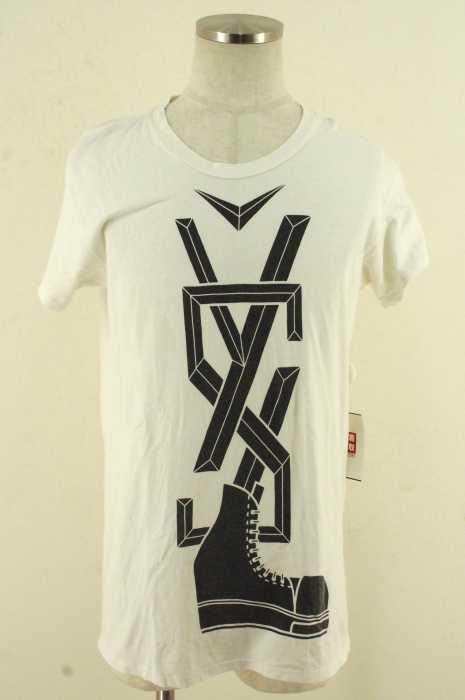 Shinya yamaguchi (シンヤ ヤマグチ) プリントクルーネック半袖Tシャツ レディース トップス