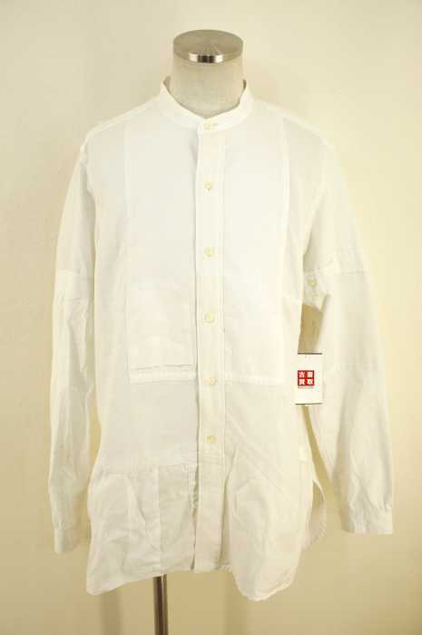 Rebuild by Needles (リビルドバイニードルズ) Banded Collar Shirt 再構築バンドカラーシャツ メンズ トップス