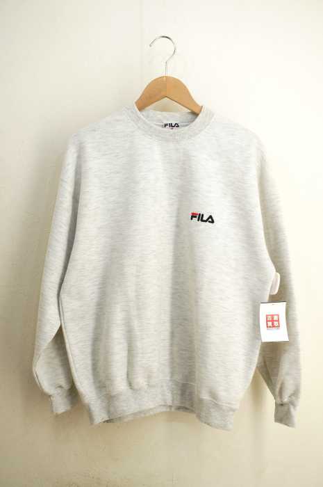 FILA （フィラ） 刺繍ロゴ霜降りスウェット メンズ トップス