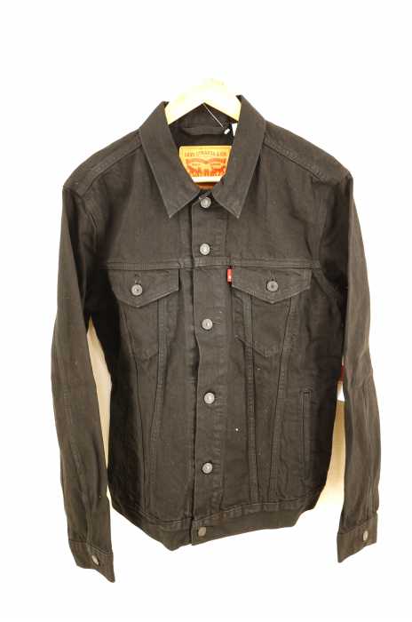 Levi's （リーバイス） ブラックデニムトラッカージャケット メンズ アウター