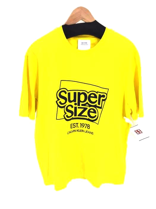 Calvin Klein Jeans（カルバンクラインジーンズ） SUPER SIZE グラフィック ロゴ クルーネック Tシャツ メンズ トップス