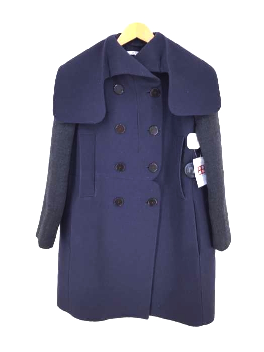 CARVEN（カルヴェン） スリーブ切替 デザインカラーウールコート レディース アウター