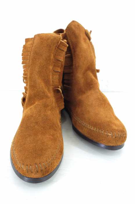 Minnetonka (ミネトンカ) コンチョ付スウェードショートブーツ レディース シューズ
