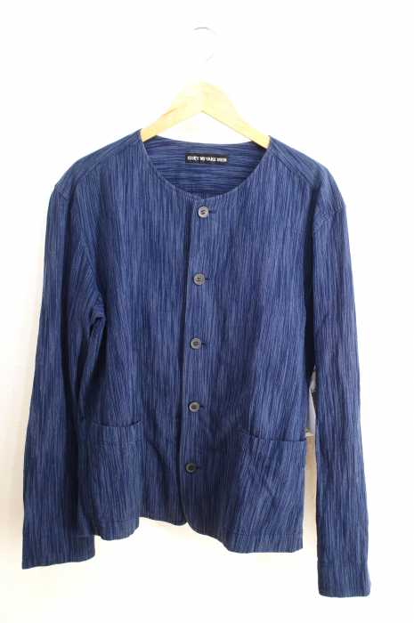 ISSEY MIYAKE MEN（イッセイミヤケメン） リネン混ノーカラーシャツジャケット メンズ トップス