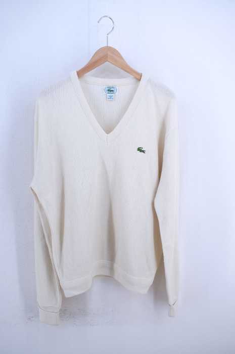 IZOD LACOSTE（アイゾッドラコステ） 80～90’s 初期 緑タグ 米国製 Vネックニット メンズ トップス