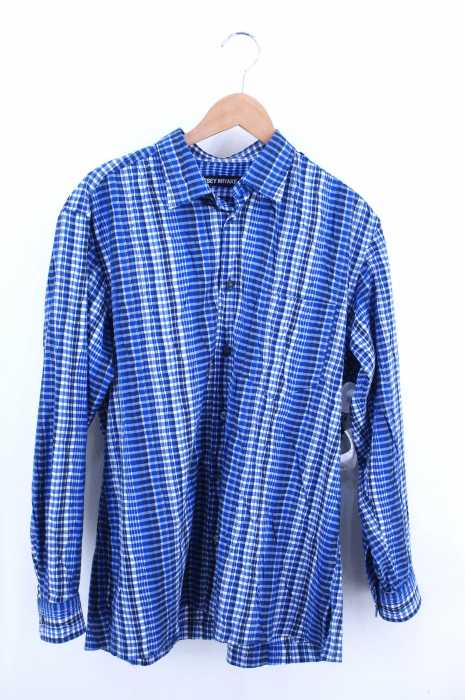 ISSEY MIYAKE（イッセイミヤケ） シワ加工長袖チェックシャツ メンズ トップス