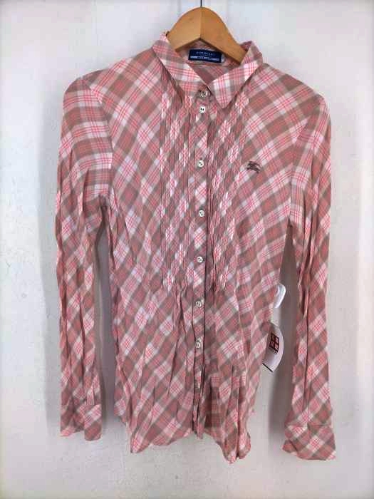 BURBERRY LONDON BLUE LABEL（バーバリーロンドンブルーレーベル） フロントプリーツチェックシャツ レディース トップス