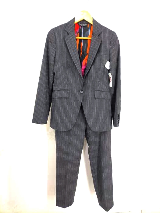 BLACK LABEL Paul Smith(ブラックレーベルポールスミス) 1B カシミヤ混ストライプ柄テーラードセットアップ レディース セットアップ