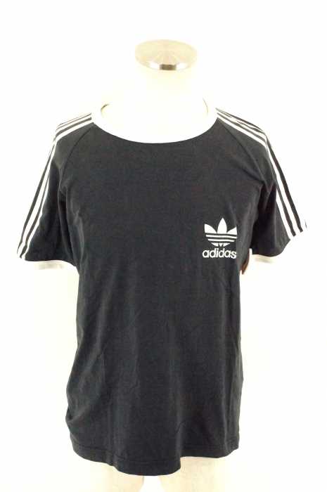 adidas (アディダス) 3ラインラグランプリントTシャツ メンズ トップス