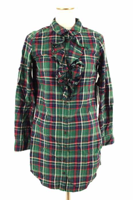 Polo by RALPH LAUREN (ポロバイラルフローレン) チェック柄ロングシャツ レディース トップス