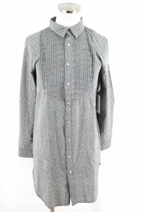 BONDS＆PEACE （ボンズアンドピース） 15AW 総柄ピンタックリネン混スナップボタンロングシャツ メンズ トップス